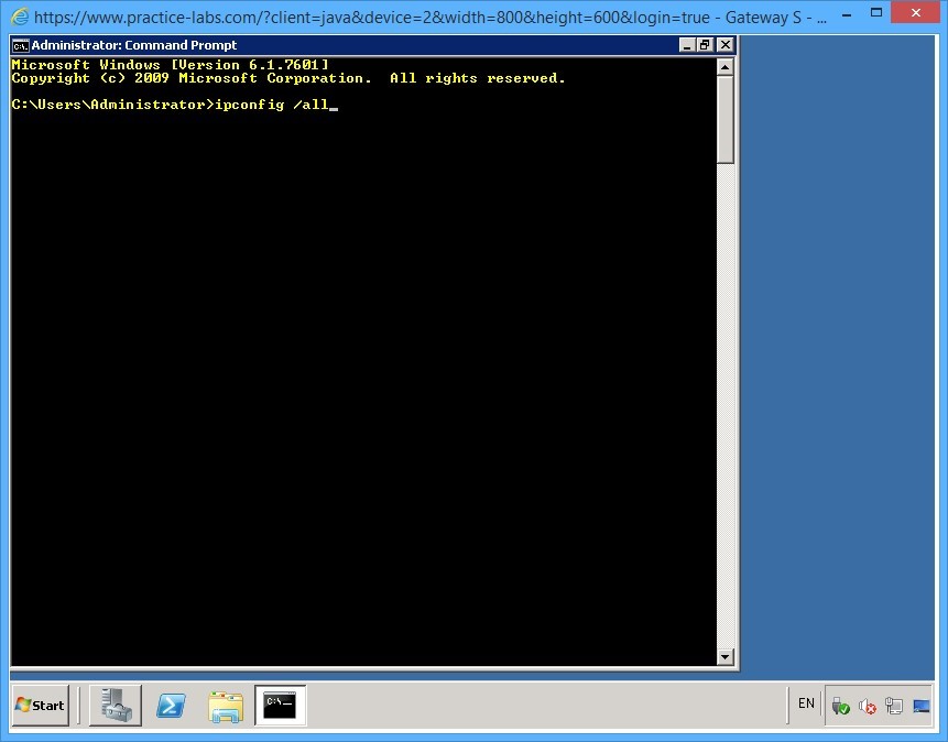 Practice Labs screenshot.
